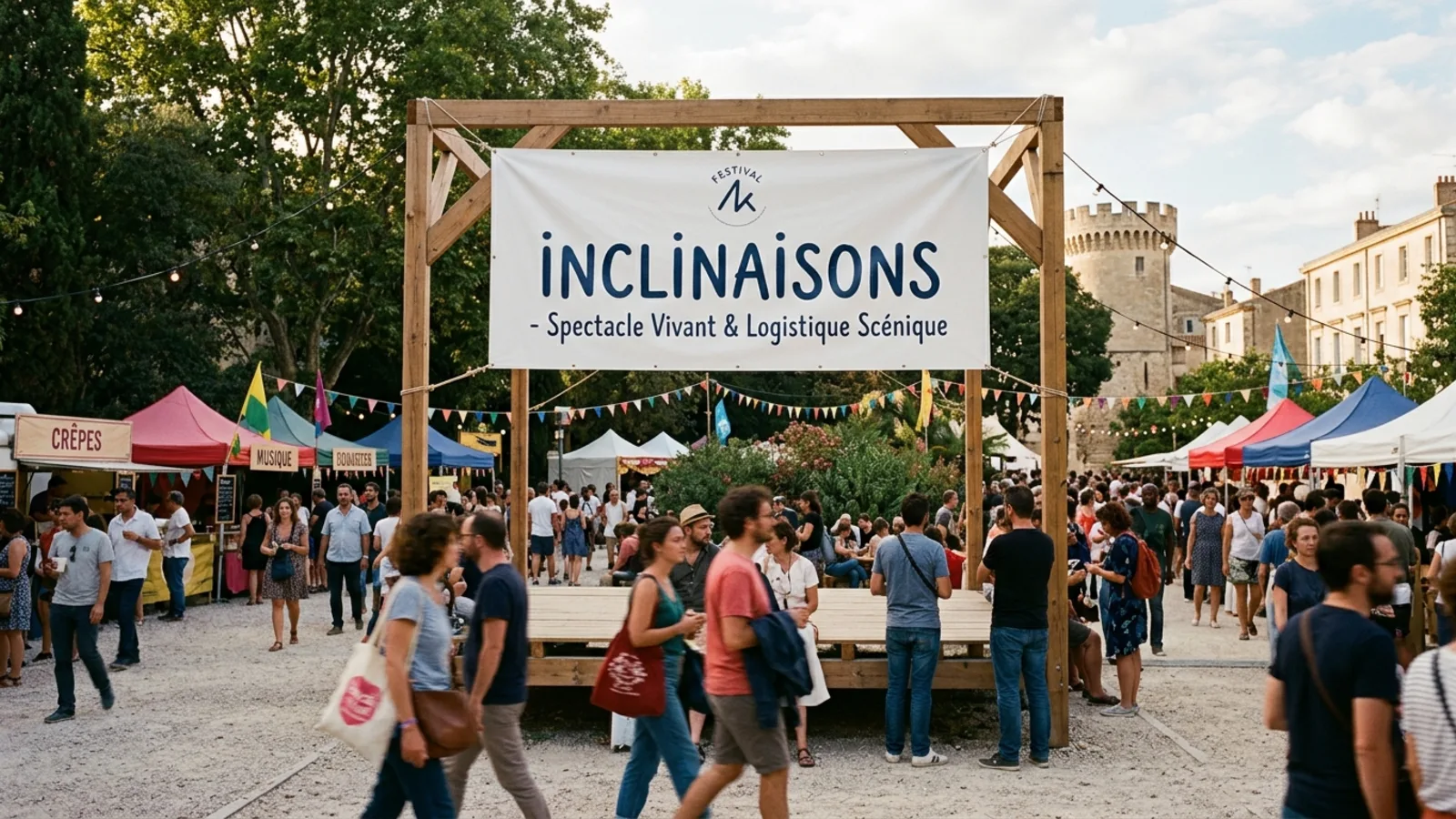 Présence institutionnelle de l'association INCLINAISONS lors d'un rassemblement culturel à Montpellier