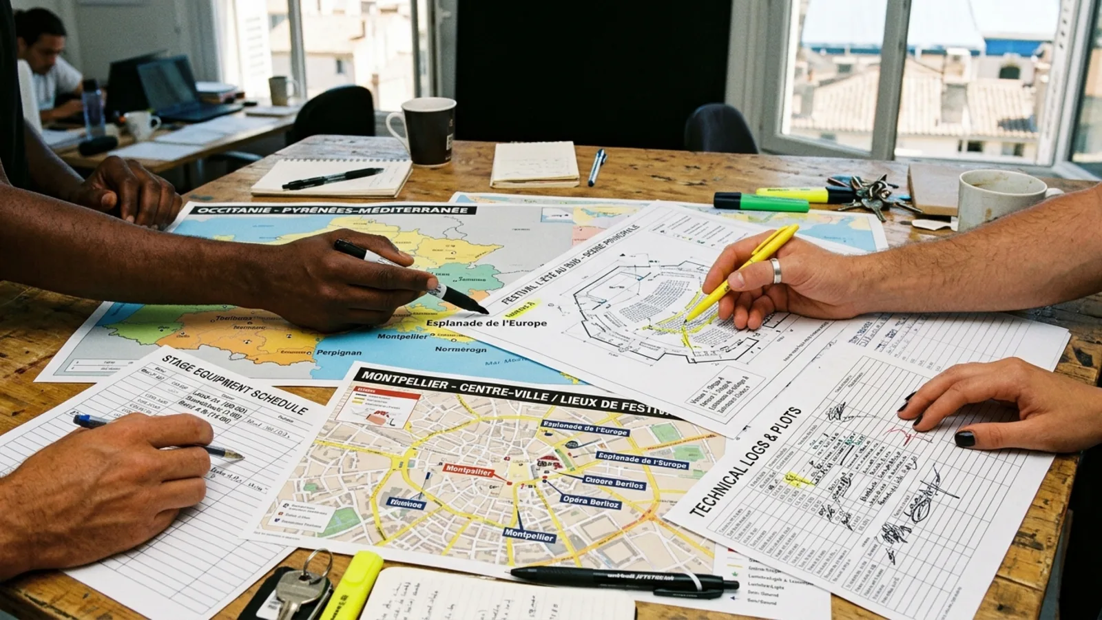 Coordination méthodologique et planification technique des interventions sur plan